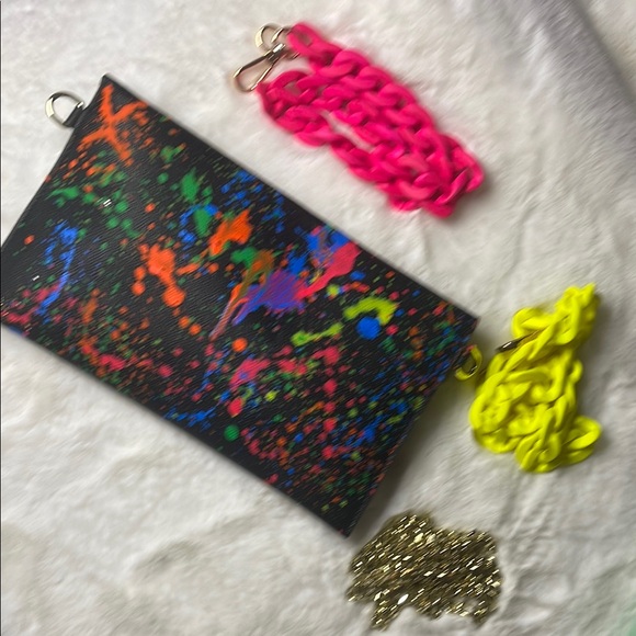 Anca Barbu- Clutch bag- LOVE- multi neon color - Picture 3 of 7